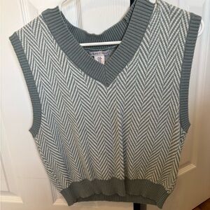 Green State Chevron Knit vest